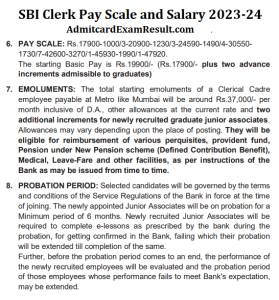 SBI Clerk Salary 2023 and pay scale